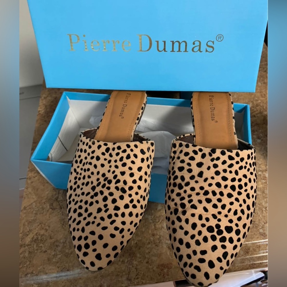 Pierre Dumas Leopard Print Mules